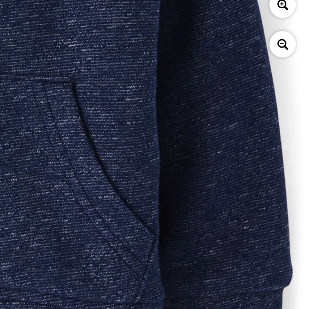 The Children’s Place Toddler Navy Faux Sherpa Zip-Up Hoodie Size 5T NWT - Picture 4 of 5